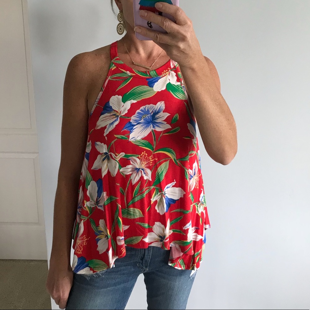 Red Floral Tank - Picture 4 of 5